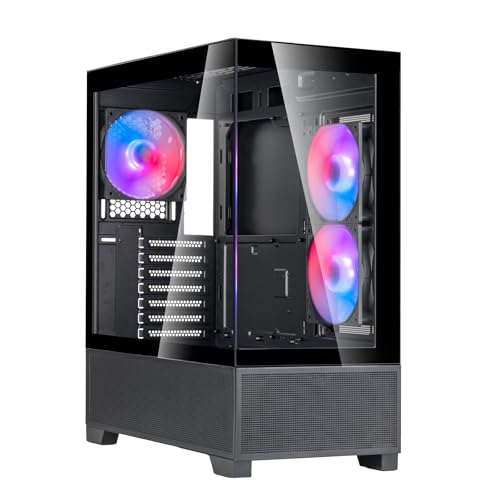 Silverstone ミニタワー PCケース ATX Micro-ATX SST-LD05-B-ARGB ブラック 国内正規代理店品