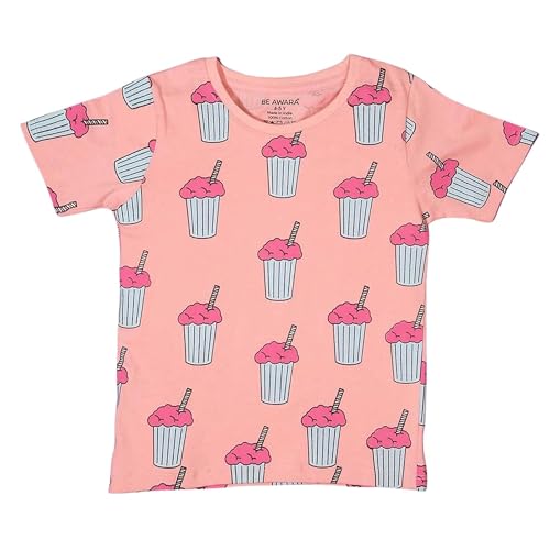 Image of Be Awara Kids Printed Half Sleeves T-shirt & Shorts Clothing Sets, 100% Cotton Soft Unisex Cord Set, Comfortable Wear for Kids With Cool Prints, Everyday Casual Wear for Boys & Girls