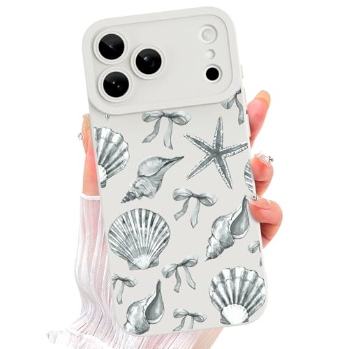 Image of ZIYE for Phone 17 Pro Case White Seashell Bow Pattern