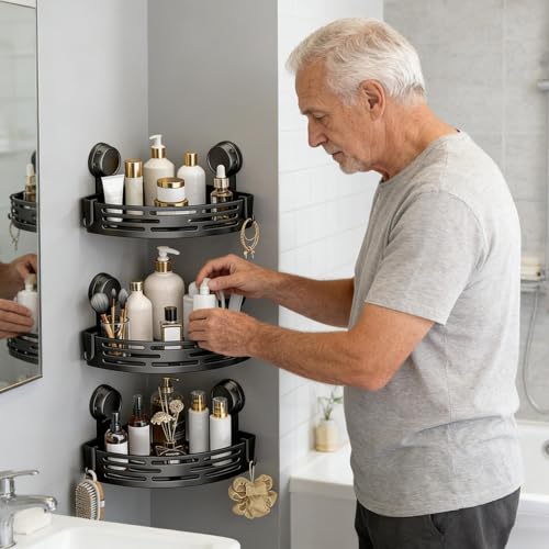 Étagère de douche sans trou pour carrelage protégé et propre - 7