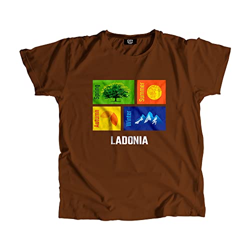 T-Shirt Ladonia Seasons Marron Coupe Droite Anti Froissement