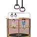 JIANWEI Gymnastics Rings Set for Kids, Professional Children Trapeze Bar Pull Up Rings with Straps Kids Playground Home Exercise Gym Rings with Drawstring Bag for Children Exercise(Pink)