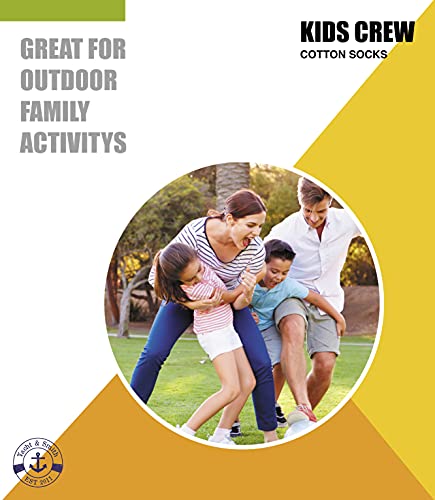 Yacht & Smith 60 Pairs of Kids Sports Crew Socks, Wholesale Bulk Pack Sock for Boys & Girls, by SOCKS'NBULK (6-8 Boys, White)4