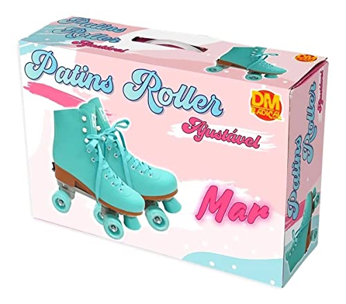 Patins Roller Ajustavel Mar Tamanho P 31 34, DM Toys