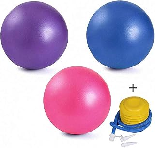 3 Pack Mini Exercise Balls with Air Pump, 9-10 Inch Professional Grade Anti
