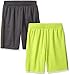 Produktbild Amazon Essentials Boys' 2-Pack Mesh Short, 2er-Pack Grau/Limette, X-Small