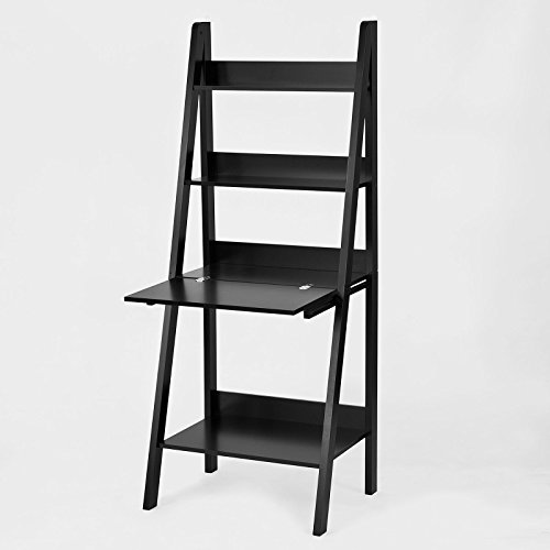 Haotian Modern Ladder Bookcase Made of Wood, Book Shelf,Stand Shelf, Wall Shelf (FRG115-SCH)