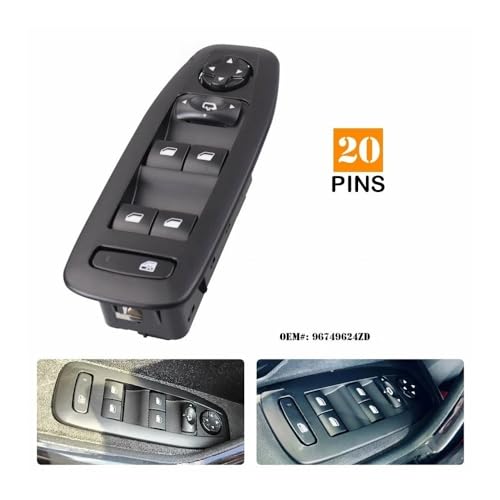 Interrupteur commande fenetre principale electrique voiture 2008 gauche - 2