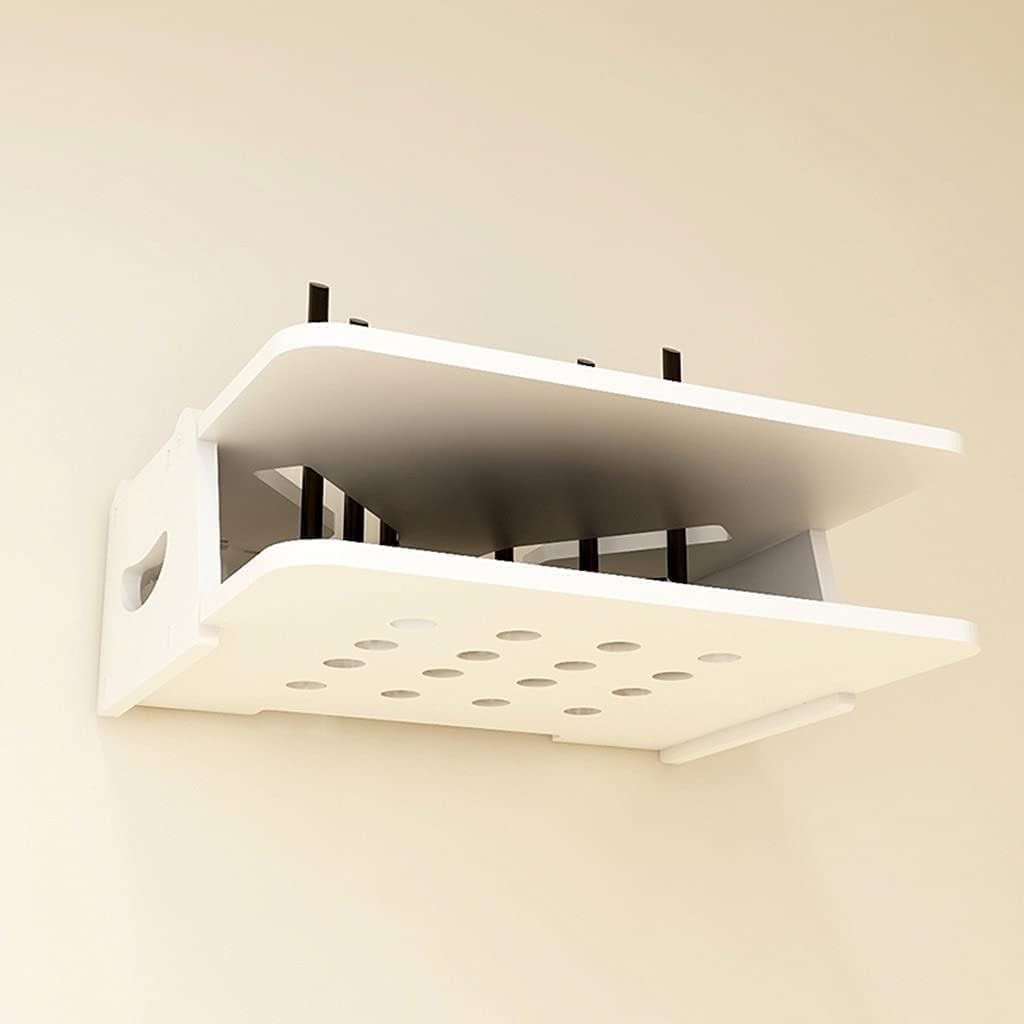 ❀❀❀WiFi-Router-Regal,Desktop-Deko-Box, Aufbewahrungsbox for kabellose Router – Regal, Desktop-Set-Top-Box, WLAN-Box/Holzfarbe/32 x 30 x 12 cm