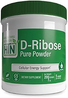 D-Ribose Pure Powder 200g Jar (5g per Serving) Non-GMO/Soy-Free/Gluten Free by Health Thru Nutrition