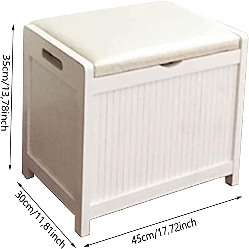 Banc de rangement d'entrée blanc pour optimiser les petits espaces - 3