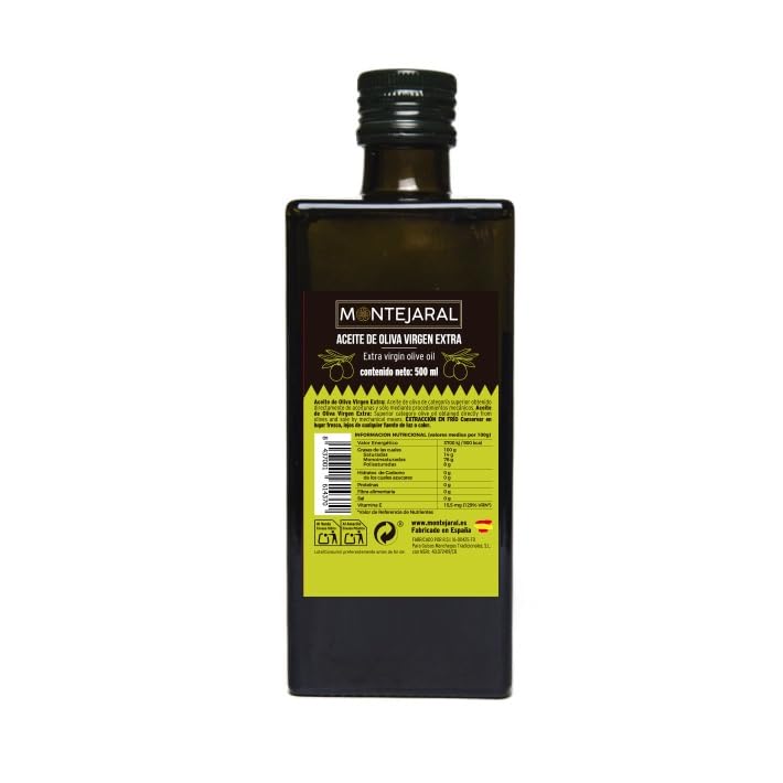 MONTEJARAL Aceite oliva virgen extra premium. Extraído de las mejores aceitunas 500ml
