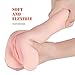 Male Masturbator Sex Toy with Cockring, SHEQU Pocket Pussy Stoker for Men Masturbation Waterproof Realistic Vagina with Labia (Anna's Pussy)