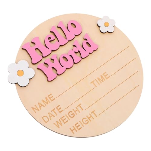 HAPINARY Sign Growth Commemorative Card Milestone Wood Plaque for Baby's Milestones Dec