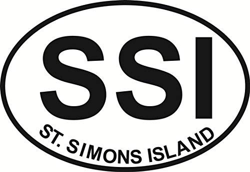 DG Graphics Magnet St. Simons Island Oval Magnet Car Auto Fridge Locker Metal 5"