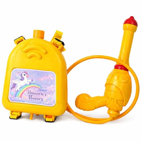 Image of Yellow Holi Pichkari Water Gun Toy for Kids| Holi | Water Gun| Pichkari for kids | 3-Liter Water Tank | Long-Range Water Spray Pistol | Best Gift for Boys & Girls