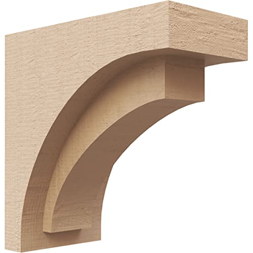 4"W x 8"D x 8"H Classic Rivera Rough Cedar Woodgrain TimberThane Corbel, Primed Tan