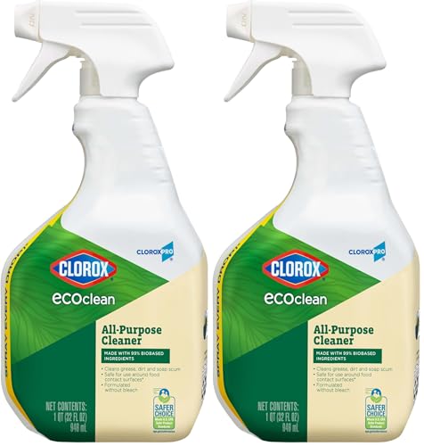 Image of CLOROX CloroxPro EcoClean All-Purpose Cleaner Spray Bottle, 32 Fluid Ounces (Pack of 2)