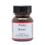 Angelus Acrylic Leather Paint, Brown, 1 oz.
