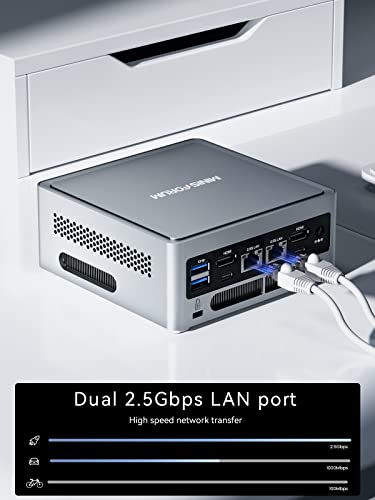 Image of MINISFORUM NAB6 Lite Mini PC 12th Gen Core i5-12600H(12C /16T) HDMIx2+USB-Cx2 4K@60Hz Outputs Mini Computer, 16GB RAM 1TB SSD with HDD Slot, Intel Iris Xe Graphics Desktop Computer