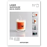 sunnyscopa DIY Laser Urethan Aufkleber Transfer Papier 21,6 x 27,9 cm 20 sheets farblos