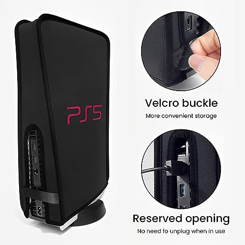 Image of TCOS TECH PS5 Dust Cover Dust Proof Cover Dust Anti Dust Case Mesh Jack Stopper for PlayStation 5 Console Digital Edition & Disc Edition