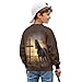 ZFRXIGN Horse and Cross Jacket for Girls Boys Size 11-12 Baseball Jacket School Uniform Button up Cardigan Kids Winter Coat Fall Crewneck Sweatshirt Fashion Clothing, Brown