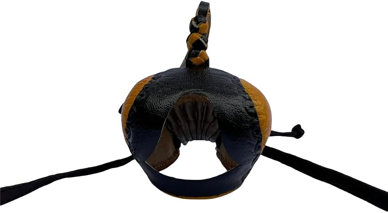 Ron Rollins Dutch Falconry Hood, Two-Tone Cowhide, Size 61mm, Black
