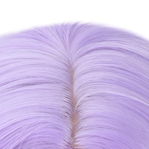 Image of PATTNIUM Purple Wig for Kids Girls Long Wavy Curly Purple Wigs Light Purple Child Lavender Synthetic Wigs with Wig Cap