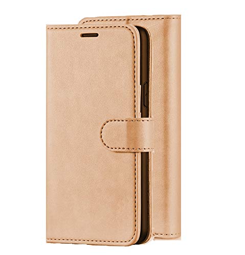 Image of Perkie Vintage Series, Faux Leather Wallet Flip Case Kick Stand Magnetic Closure Flip Cover for Motorola Moto G54 5G (Nude Pink)