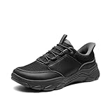 Bruno Marc Men's Hands Free Slip-on Loafers Waterproof Wide Toe Box Non-Slip Walking Sneakers Lightweight Comfortable Casual Shoes,Size 10,All Black,SBSP26004M