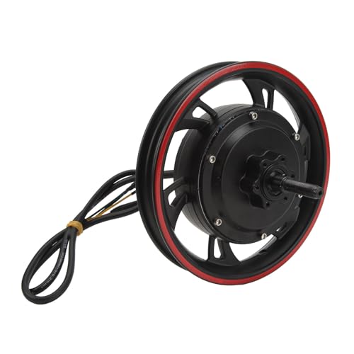 12in High Speed Brushless Gear Hub Motor 48v 72v 500 to 1500W DC Disc Brake Motor for Electric Motorcycle Bike Scooter Upgrade The Performance and Speed of Your Electric Vehicle