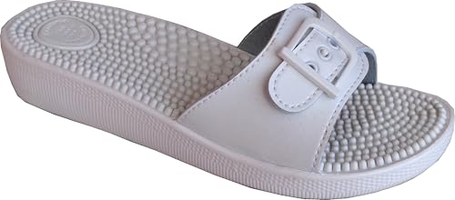 EKO FIT - Sandale de Maison Femme avec Semelle de Massage à Picots – Stimule la Circulation –...