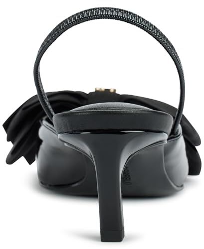 KARL LAGERFELD Women's Sharla Pointed Toe Slingback Pump with Oversized Bow Heeled Sandal2