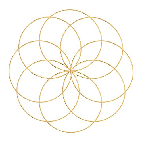 TOYANDONA Dream Catcher Rings Metal Wreath Frame: 10cm Macrame Ring DIY Craft Golden Metal Rings 10pcs Wire Ring Craft Material Wedding Christmas Festival Party Decoration