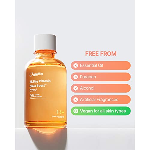 Jumiso All Day Vitamin Glow Boost Facial Toner, Vitamin Daily Toner, Vitamin B,C Toner, Skin Brightening Hydrating, Glowing Toner, Naturally Radiant&Plump Skin, Eo&Fragrance Free, 125Ml 4.22 Fl.oz #TOP6