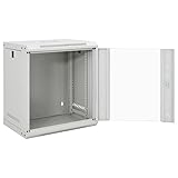 Armoire pour serveur moderne avec porte en verre de sécurité verrouillable pour les installations de bureau exigeantes. Les panneaux latéraux amovibles s'intègrent harmonieusement dans les tendances d'intérieur modernes 2025. Design élégant qui combine fonctionnalité et protection esthétique de l'appareil.