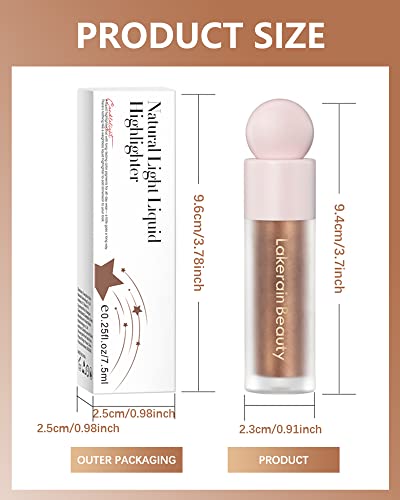 Highlighter Beauty Wand, Shimmer Liquid Face Body Highlighter Makeup Stick, Lightweight Waterproof Cream Contour Face Glowing Illuminator Makeup Pen For Women Girl- 04 Candlelight #TOP6