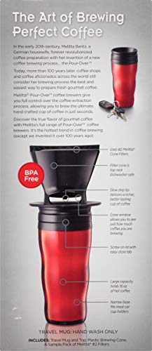 Melitta Single Cup Pour-Over Coffee Brewer With Travel Mug, Black (Pack Of 2) #TOP1