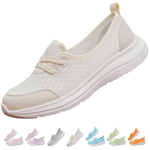 Womens Orthopedic Shoes Zapatos Ortopédicos para Mujer Walking Shoe Hands Free Slip on Retractable Shoelaces Sneakers
