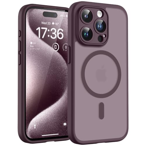 TOCOL Cover per iPhone 14, Compatibile con MagSafe, Borgogna