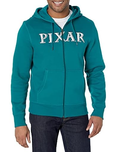 Amazon Essentials Disney | Marvel | Star Wars Sudaderas de Forro Polar con Capucha y Cremallera (Disponible en Talla Grandes y Largos Especiales) Hombre, Pixar Logo, L | Ya disponible en tu tienda friki favorita! En mundofriki.es!