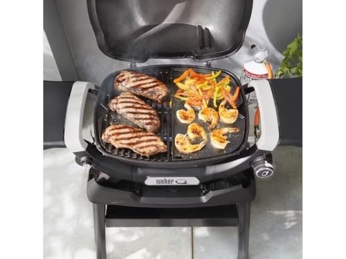 Weber Plancha für Q1000N - Q1200N Serie - Gusseisenplatte für gleichmäßige Bratergebnisse und vielseitiges Grillen – Schwarz (3400863)