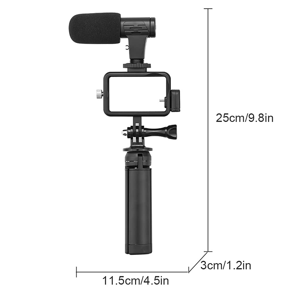 Aparat sportowy Akcesoria do selfie Mikrofon Adapter audio USB-C 3,5 mm Rama ochronna Statyw do