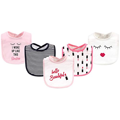 Image of Little Treasure Unisex Baby Cotton Bibs, Lipstick 5-Pack, One Size