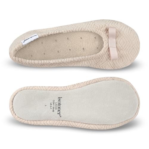 Image of Isotoner Women's Chevron Non-Slip Ballerina Slipper