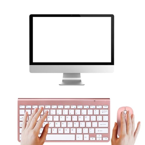 Teclado inalámbrico elegante SECFOU mini y compacto con ratón 2.4g 6