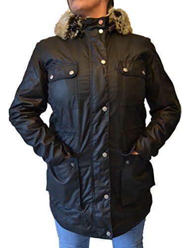 Barbour Carribena - Chaqueta de parka para mujer, color azul marino (BBJK002) Azul azul marino 40