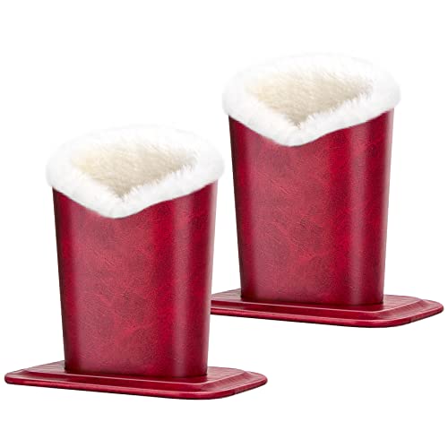 Image of Pack of 2 Plush Lined Eyeglasses Holder Stand Protective Glasses Case For Desks Or Nightstands