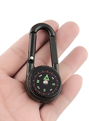 Bussola moschettone + Compass + Termometro si